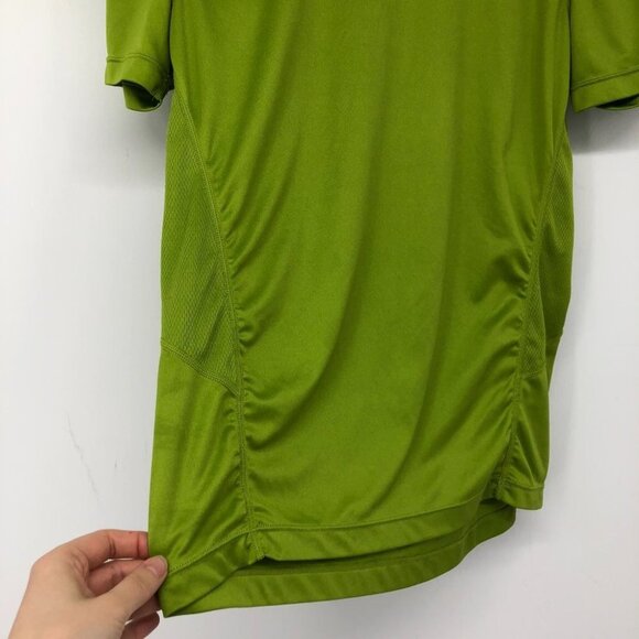 Marmot lime green ruched  sides athletic t shirt crewneck small - Picture 7 of 14